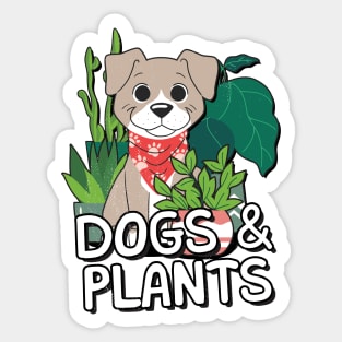 Dogs & Plants Sticker